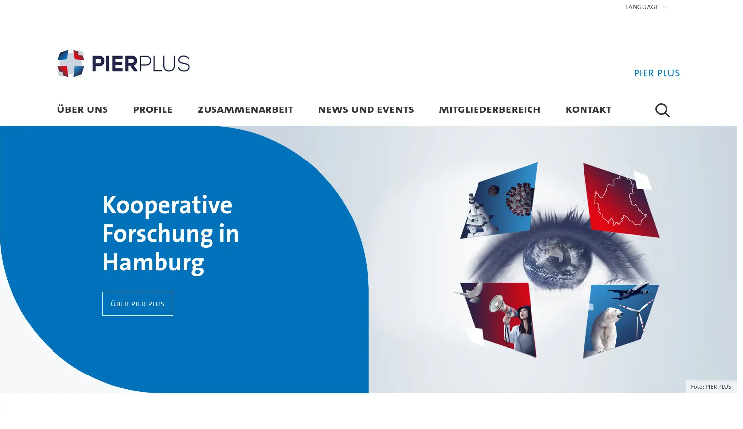 Website-Screenshot von PIER PLUS