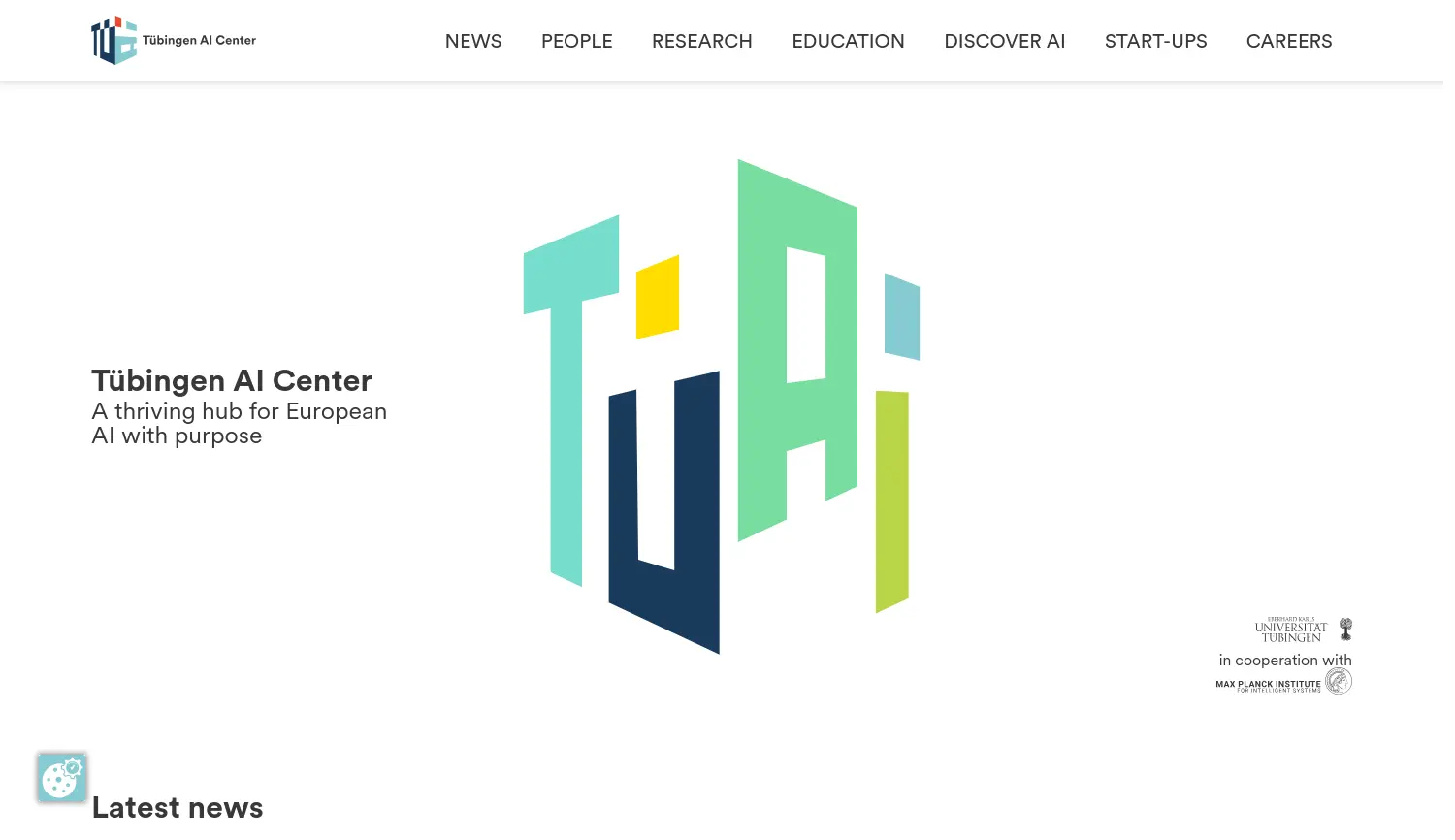 Website-Screenshot von Tübingen AI Center