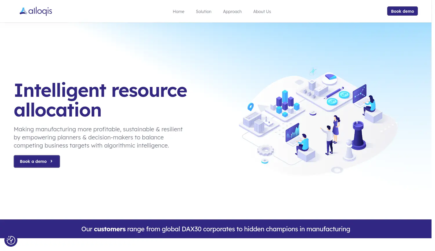 Website-Screenshot von Alloqis