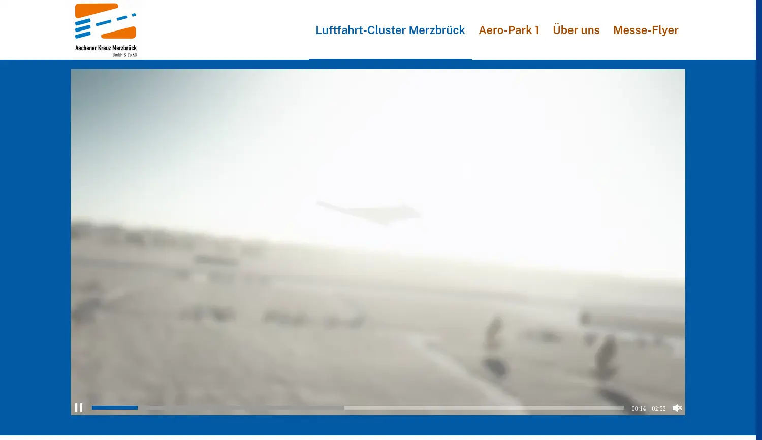 Website-Screenshot von Luftfahrt-Cluster Merzbrück