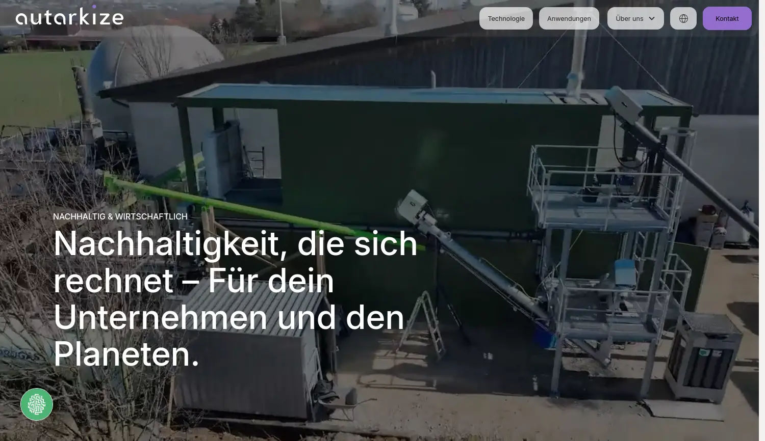 Website-Screenshot von autarkize