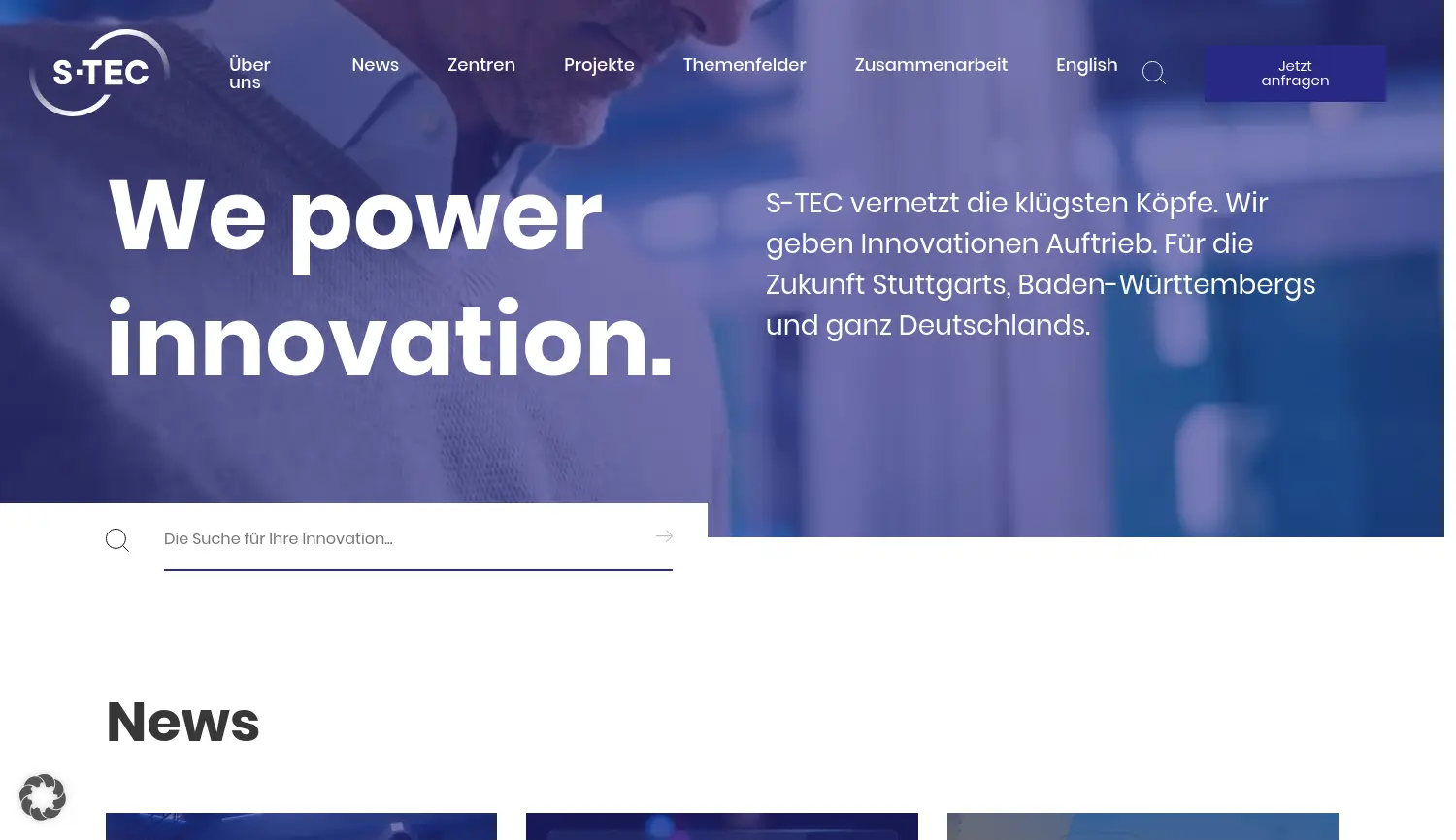 Website-Screenshot von S-TEC