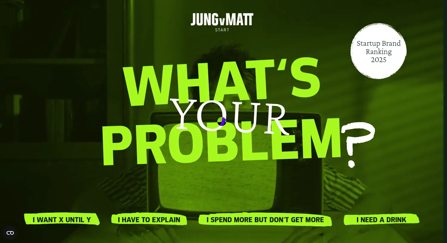 Website-Screenshot von Jung von Matt START