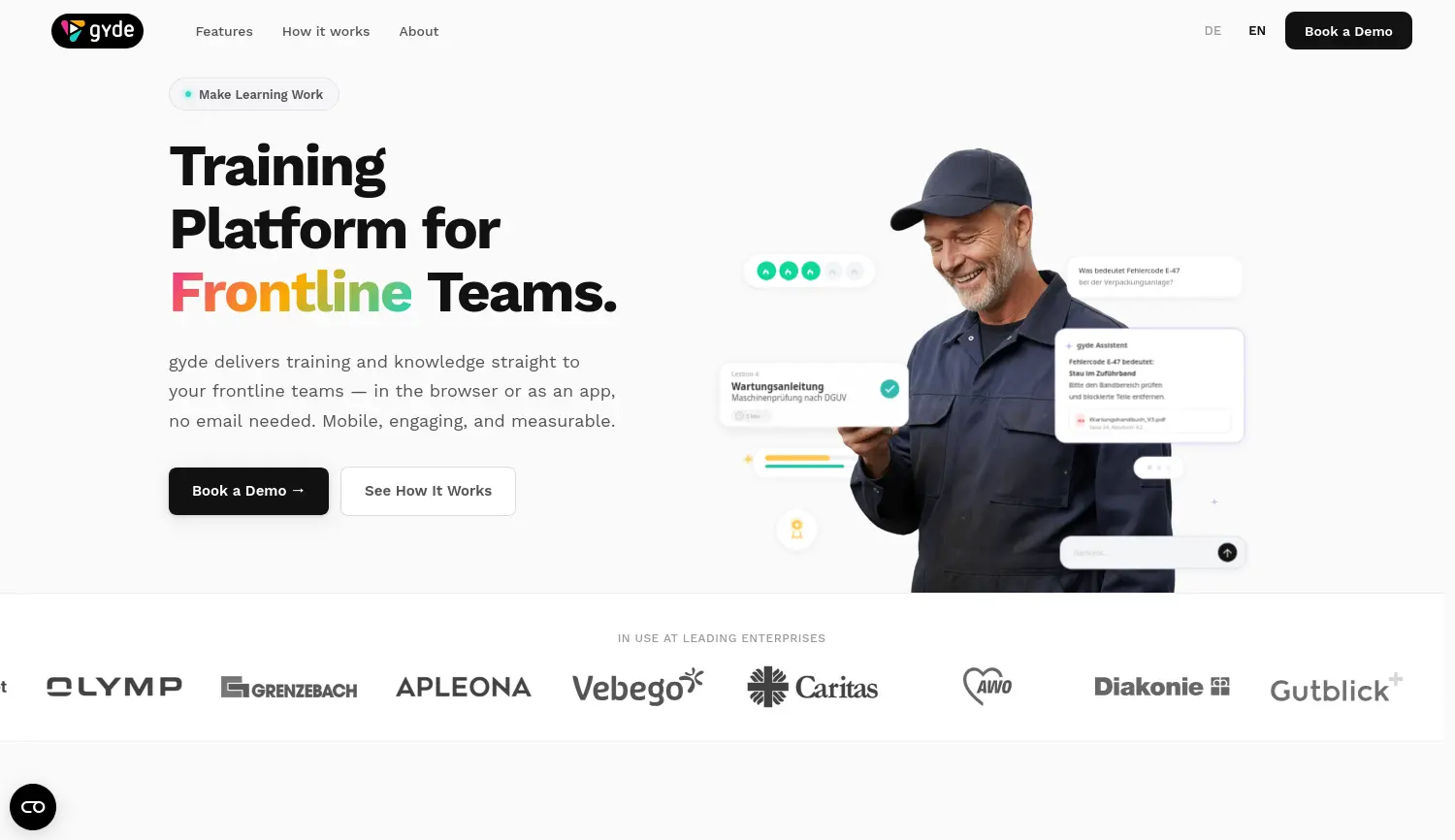 Website-Screenshot von gyde
