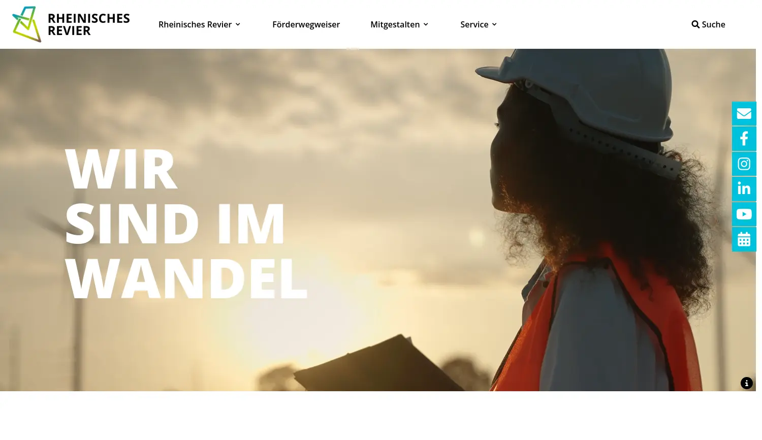 Website-Screenshot von Rheinisches Revier