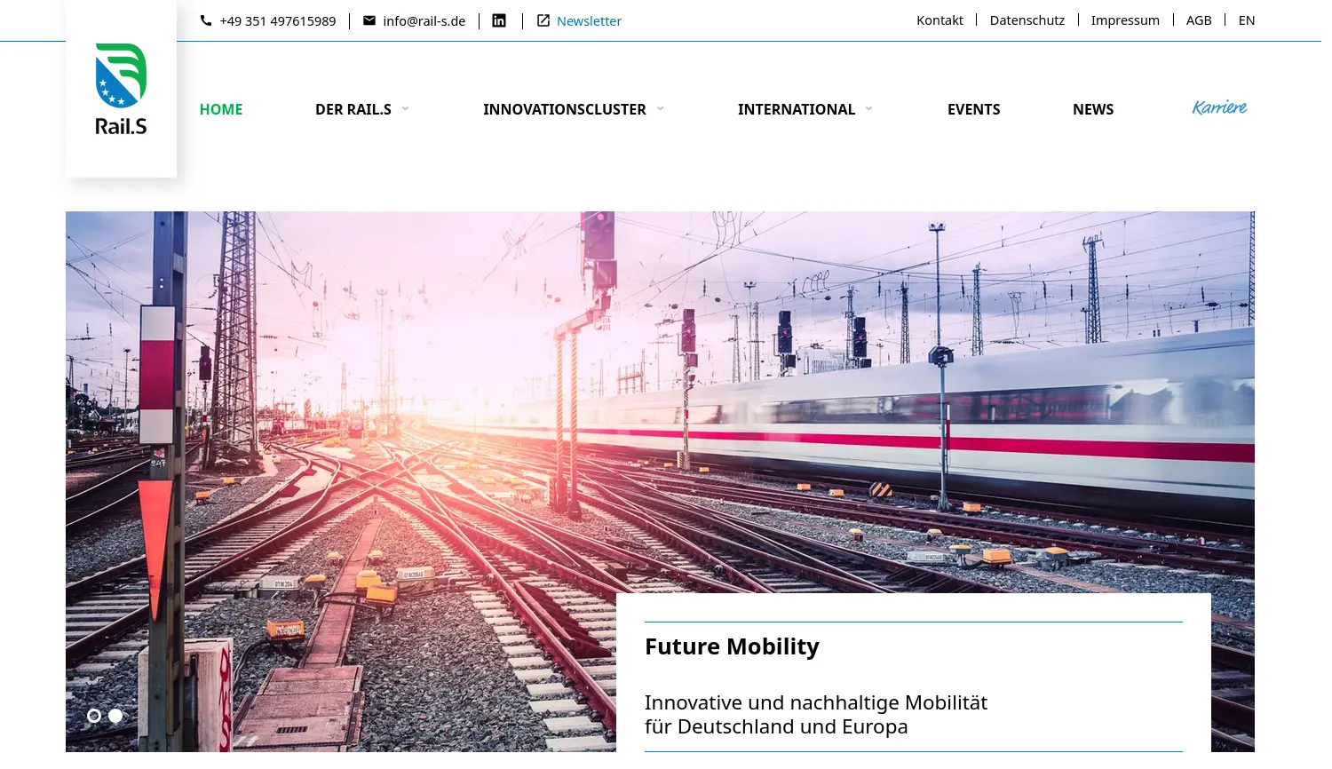 Website-Screenshot von Rail.S