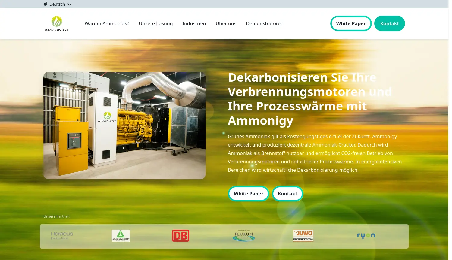 Website-Screenshot von Ammonigy