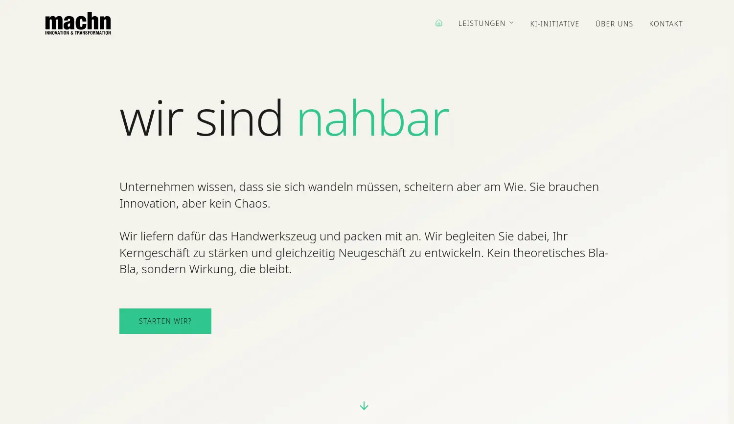 Website-Screenshot von machn