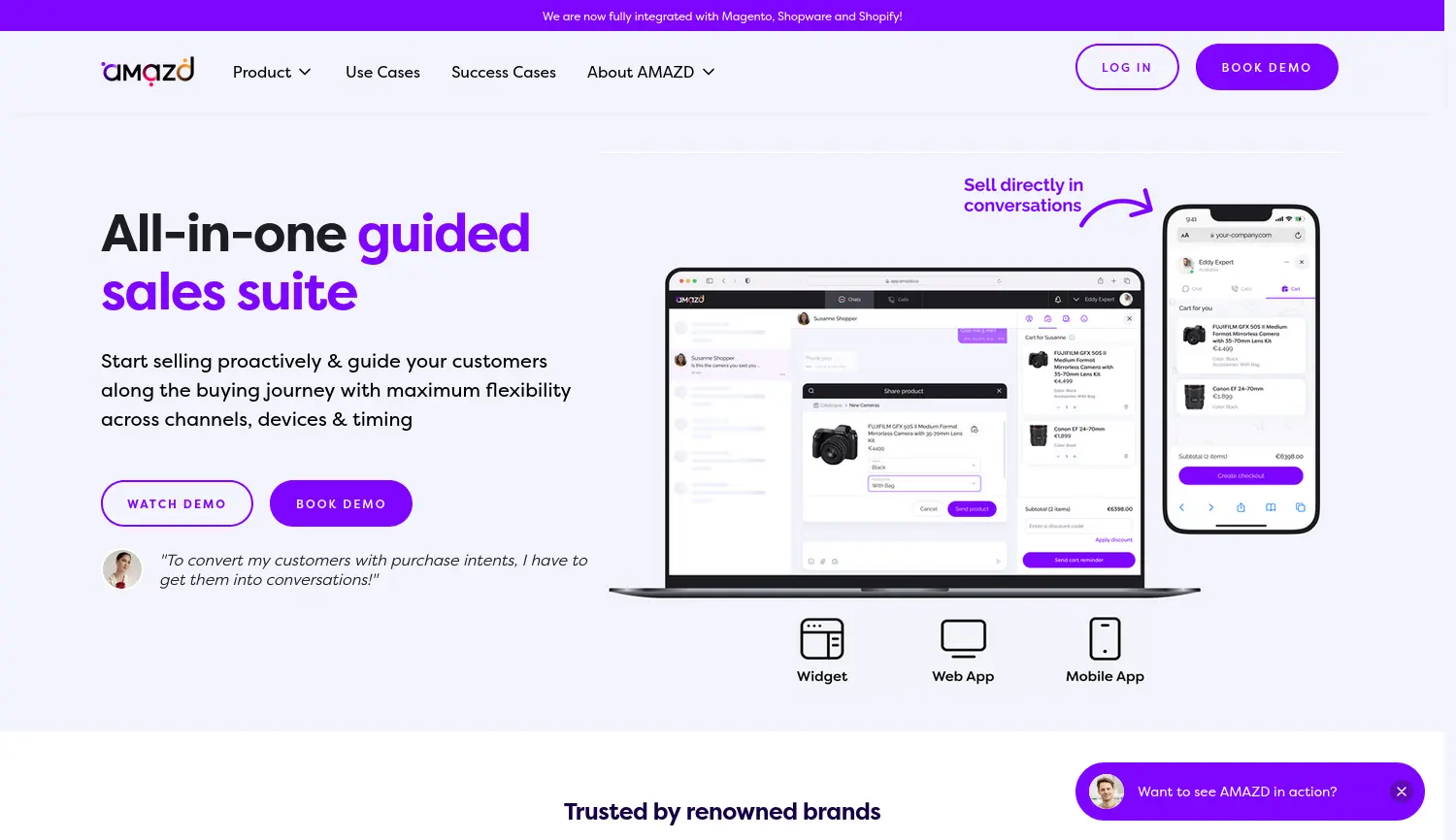 Website-Screenshot von AMAZD