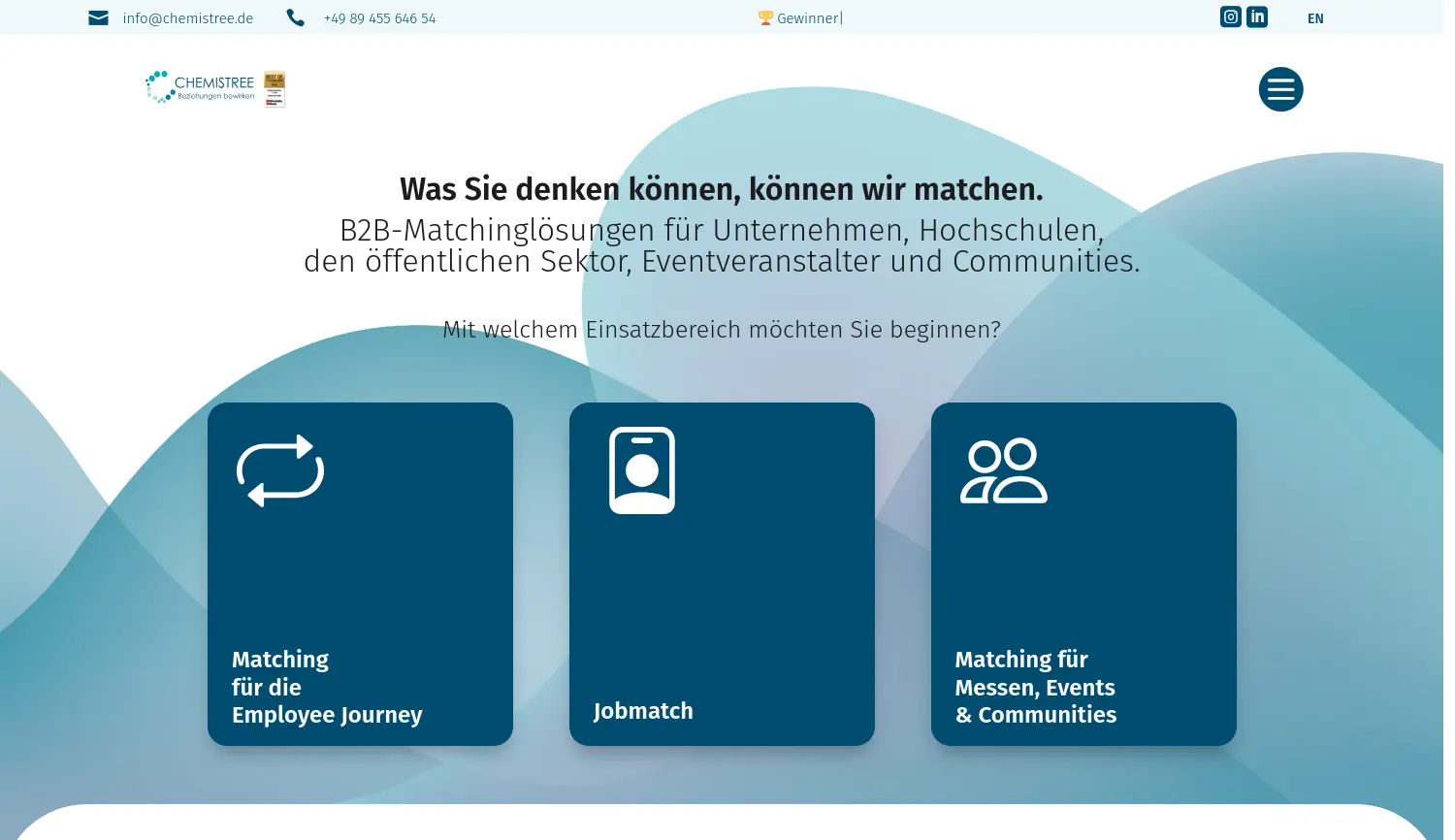 Website-Screenshot von CHEMISTREE