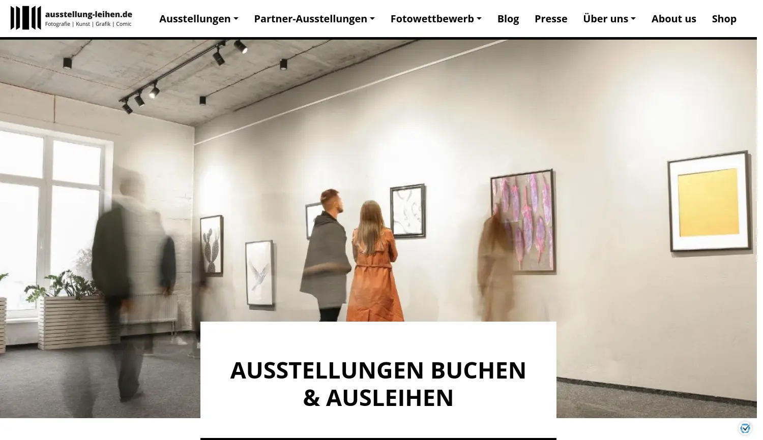 Website-Screenshot von Ausstellung Leihen