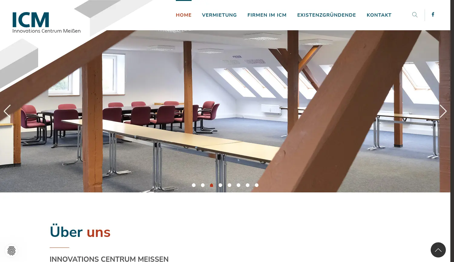 Website-Screenshot von ICM
