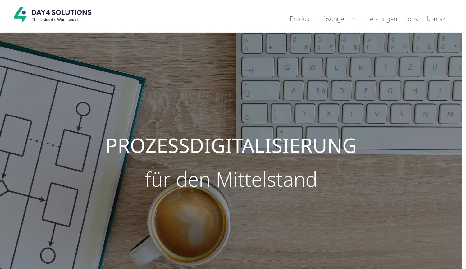Website-Screenshot von Day4Solutions