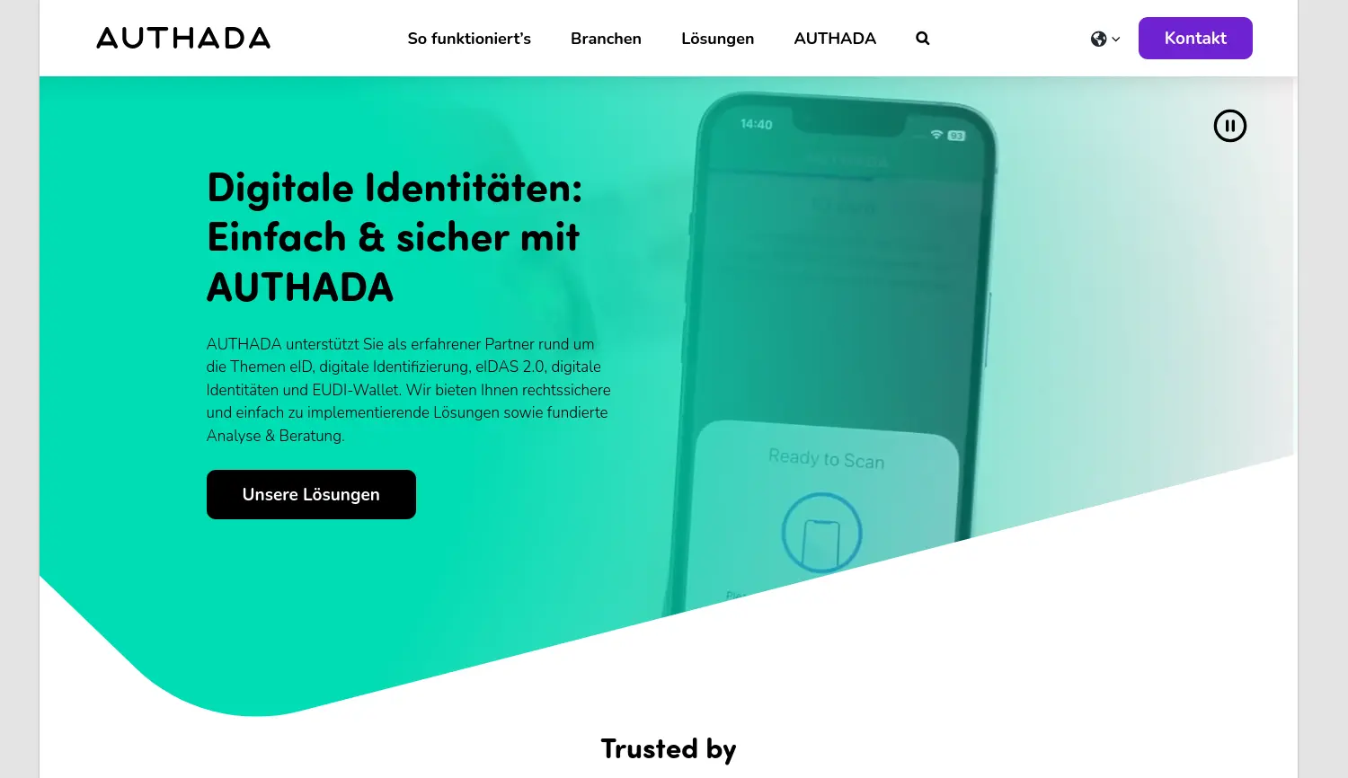 Website-Screenshot von AUTHADA
