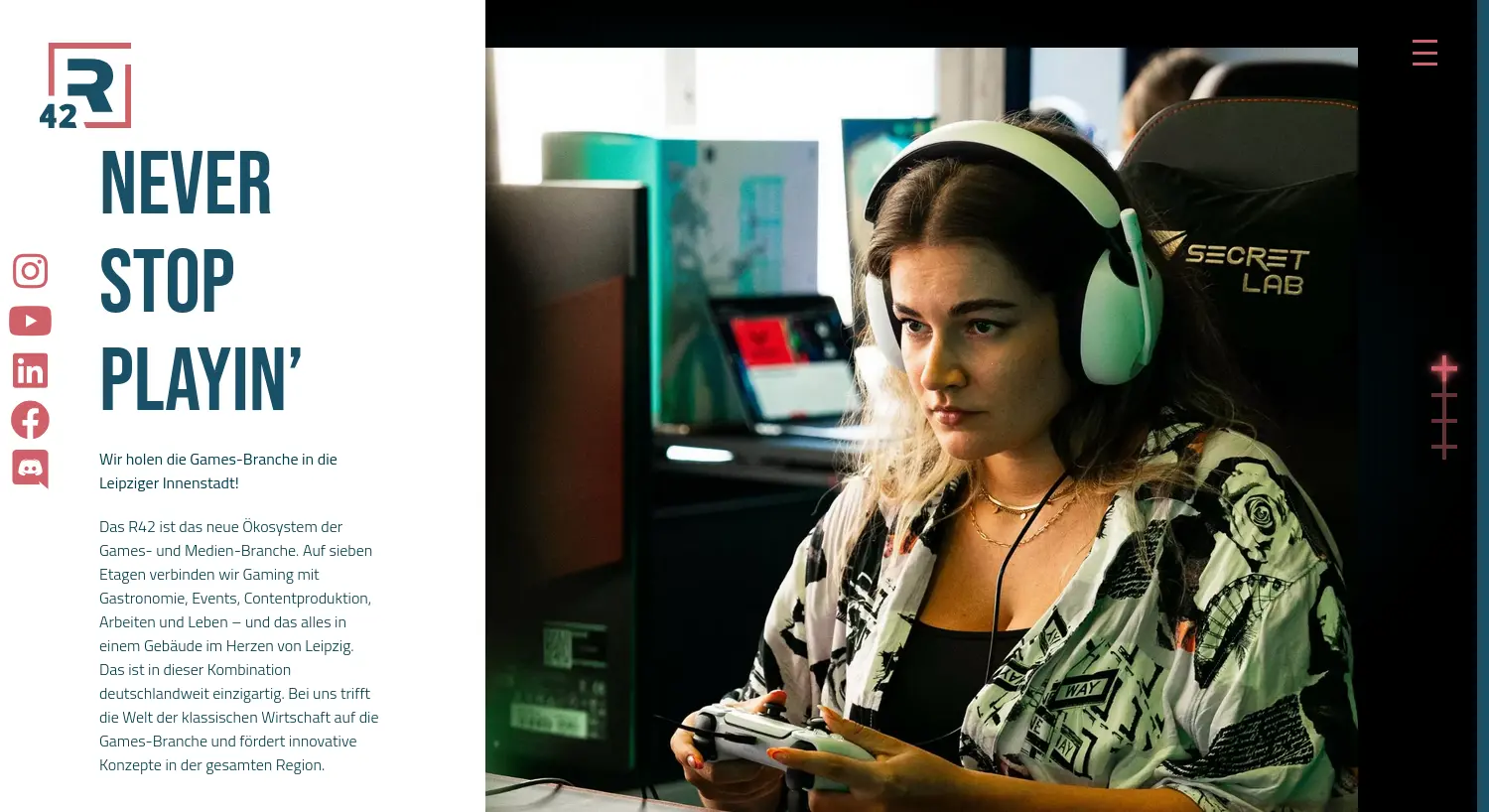 Website-Screenshot von R42