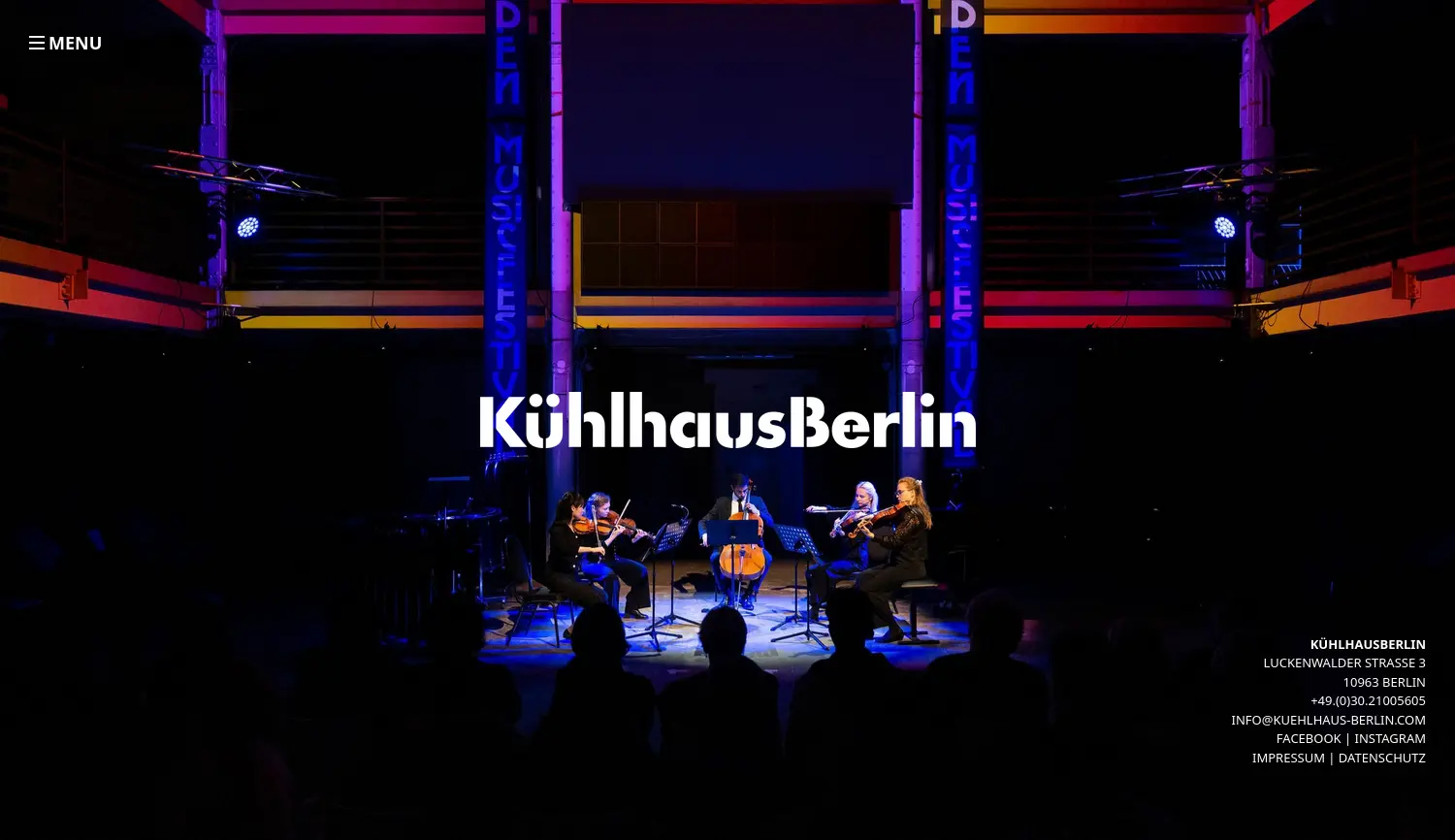Website-Screenshot von KühlhausBerlin