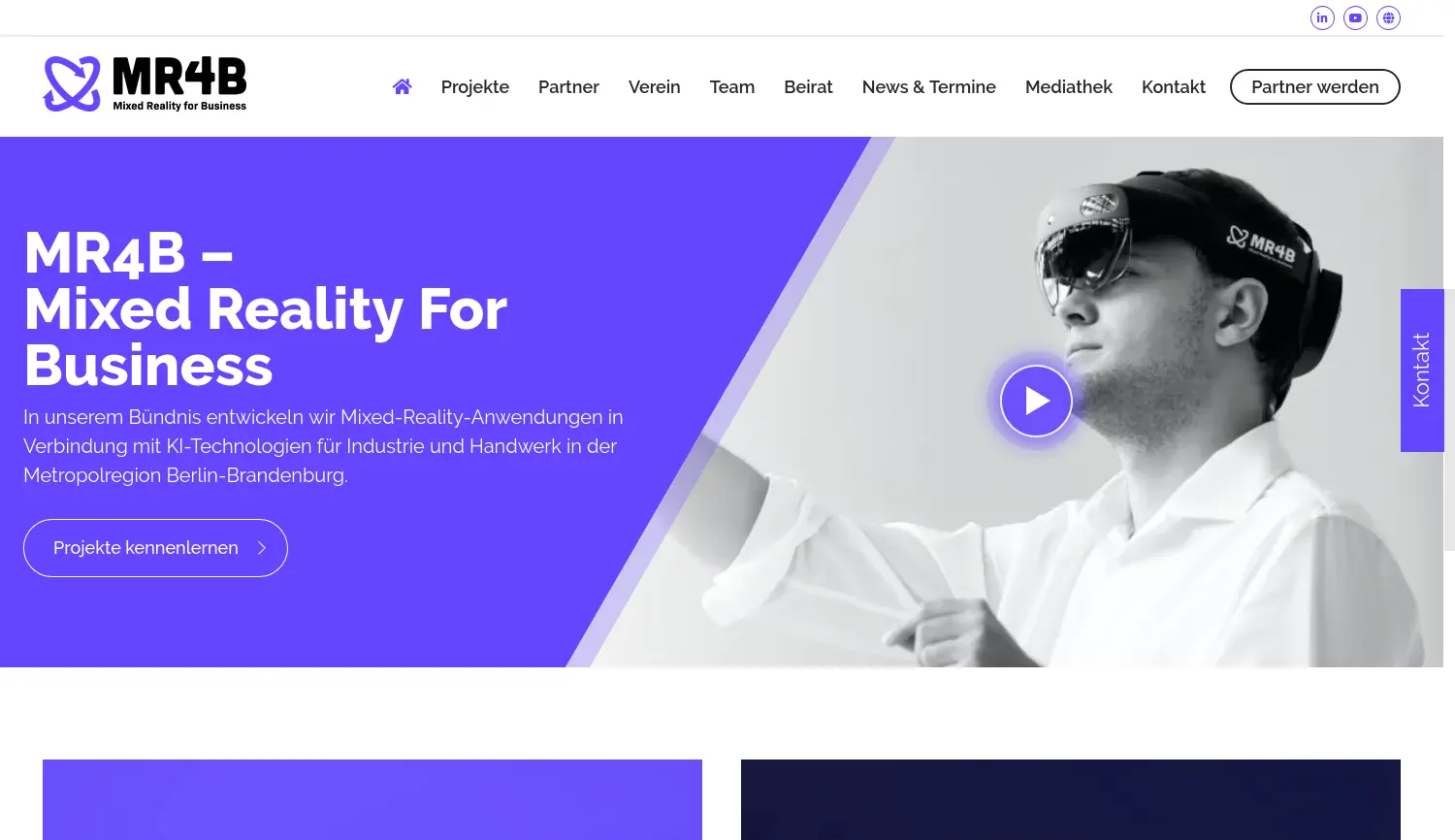 Website-Screenshot von MR4B