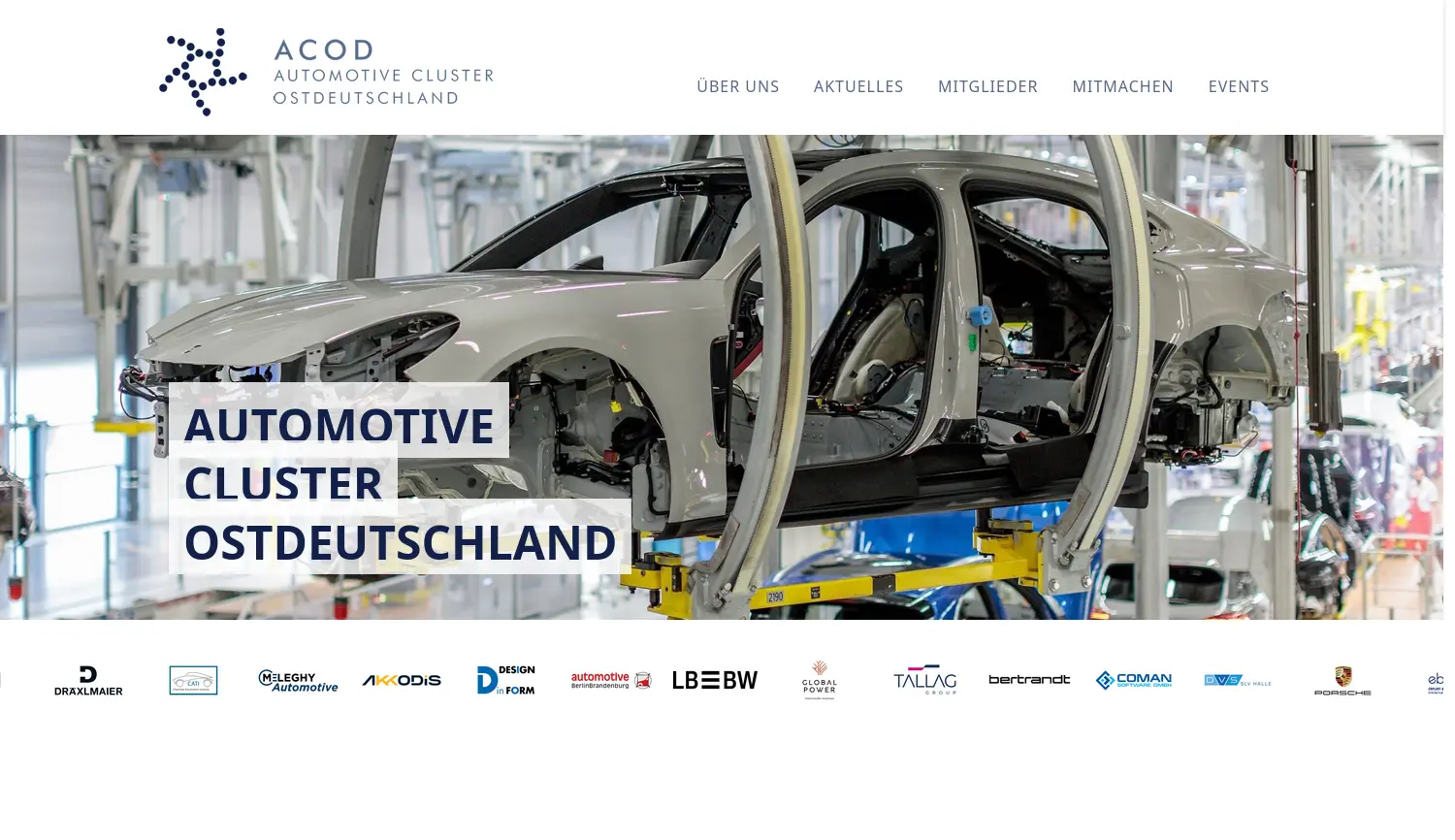 Website-Screenshot von ACOD