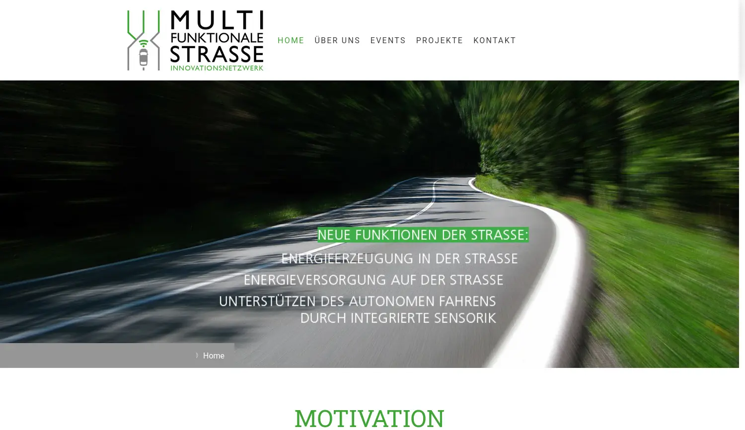 Website-Screenshot von Multifunktionale Straße