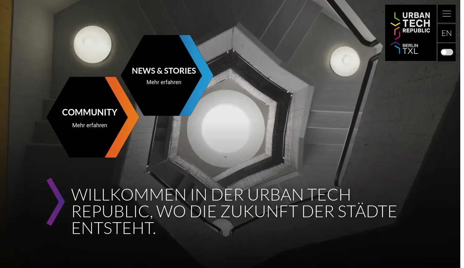 Website-Screenshot von Urban Tech Republic