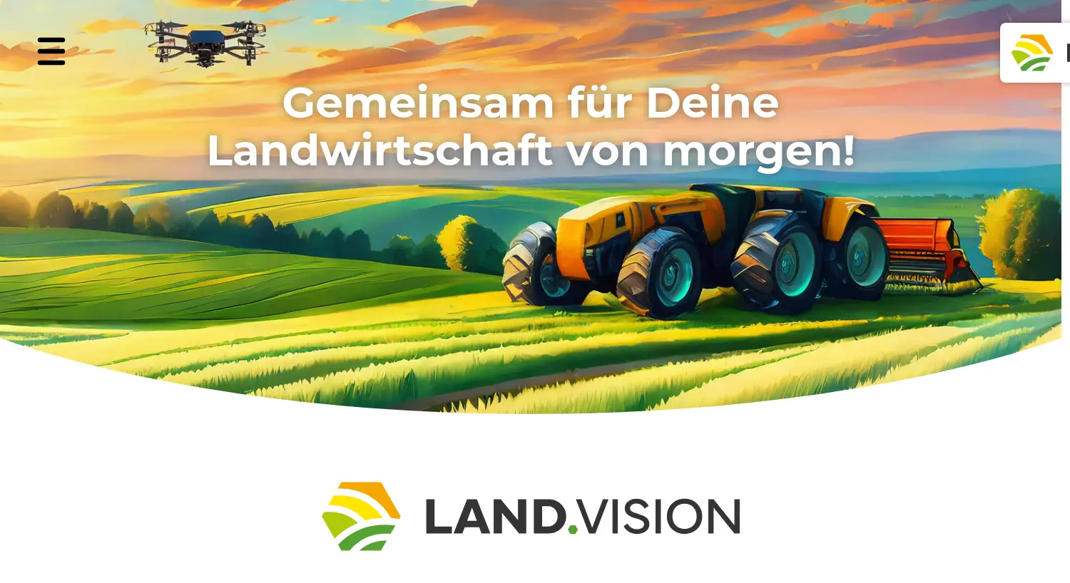 Website-Screenshot von LAND.VISION