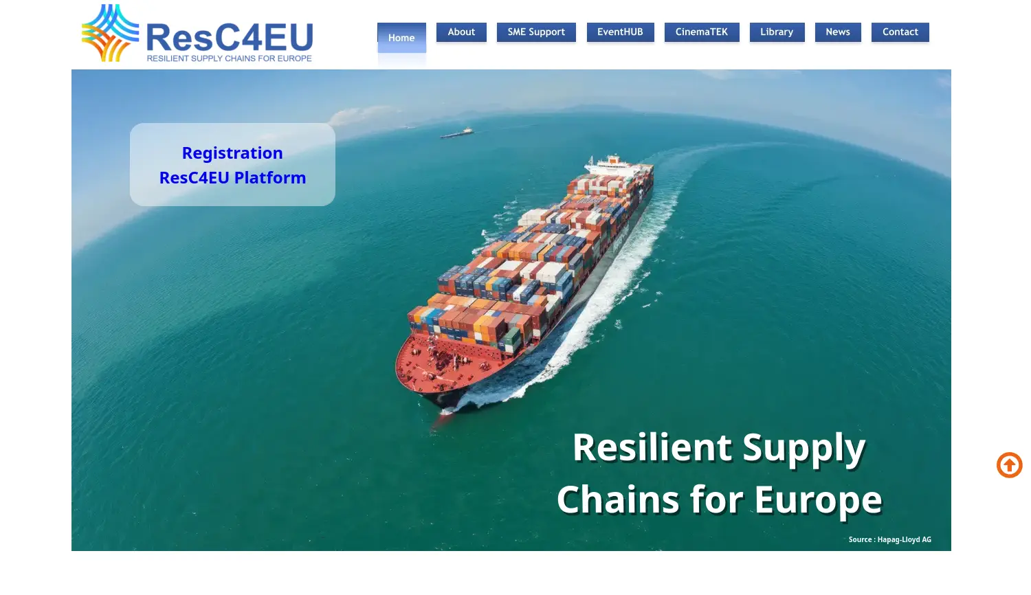 Website-Screenshot von ResC4EU