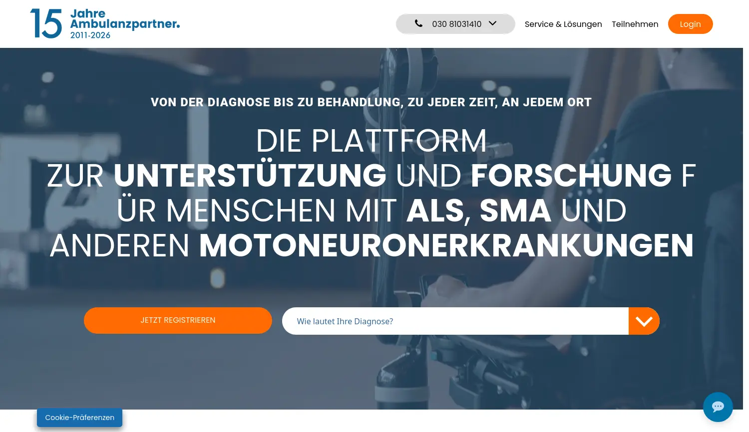 Website-Screenshot von Ambulanzpartner