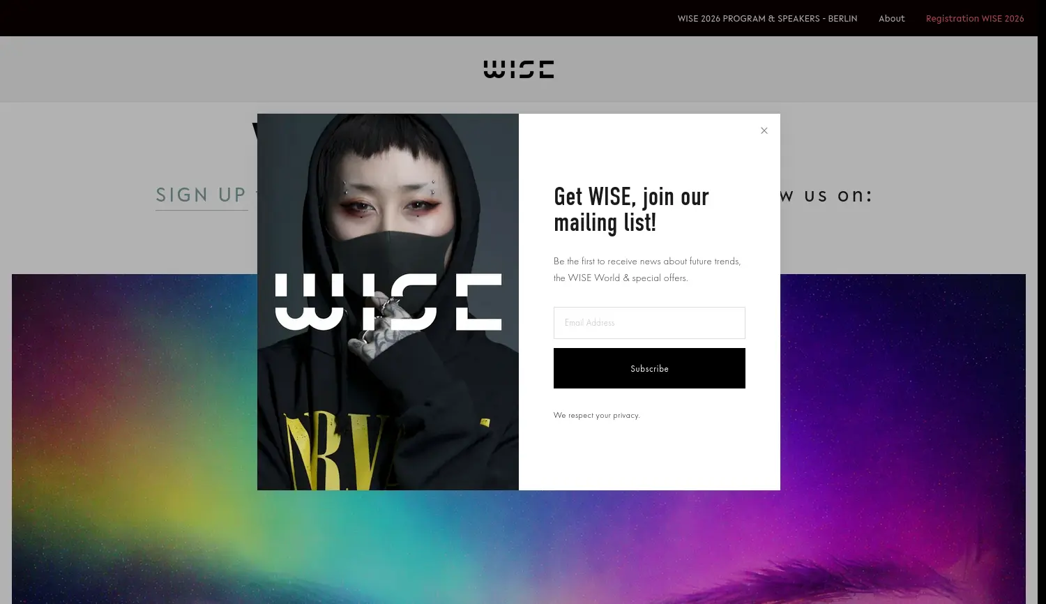 Website-Screenshot von WISE