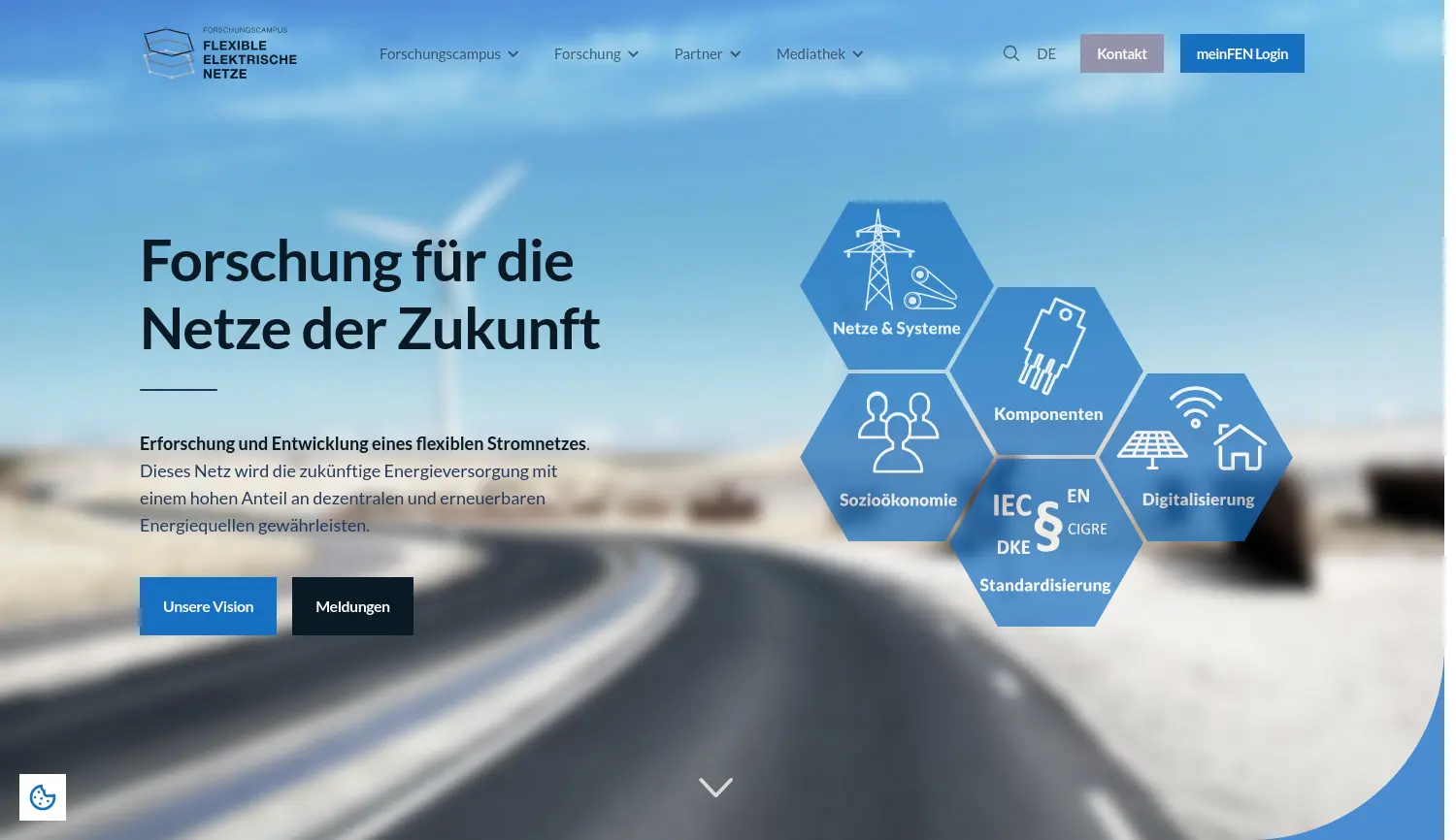 Website-Screenshot von FEN Aachen