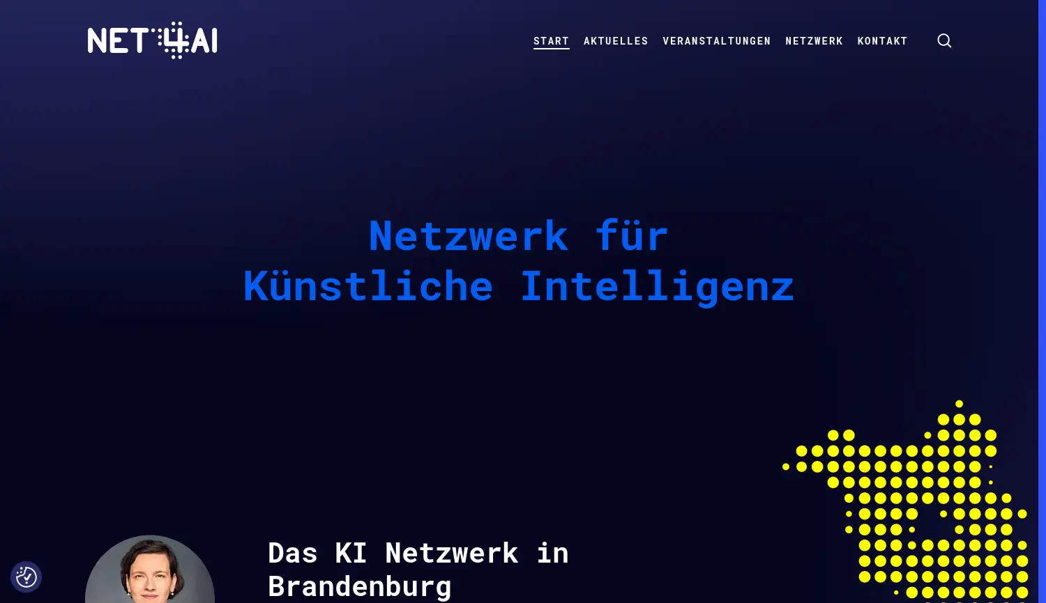 Website-Screenshot von NET4AI