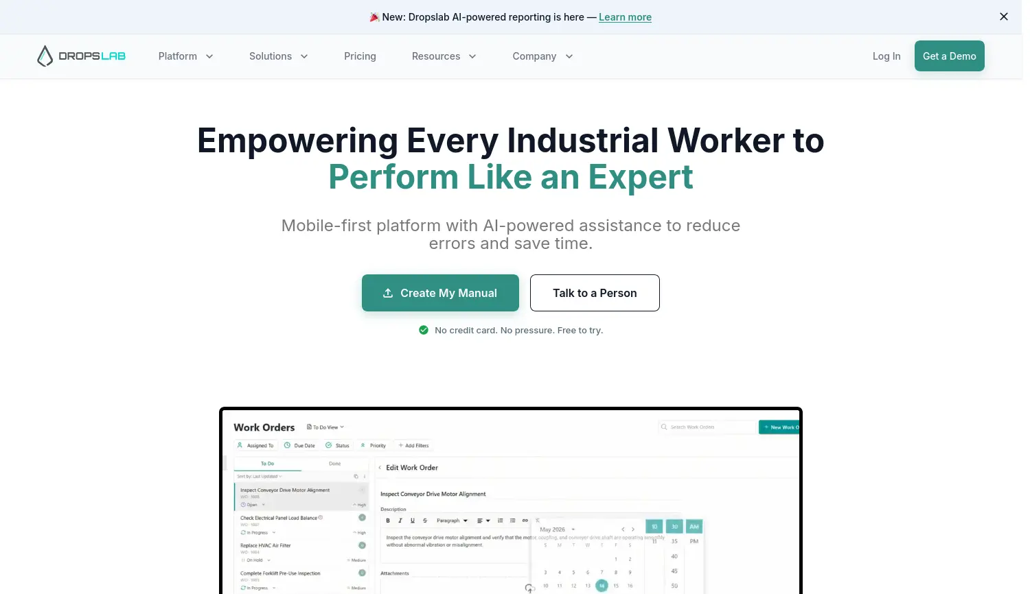 Website-Screenshot von Dropslab