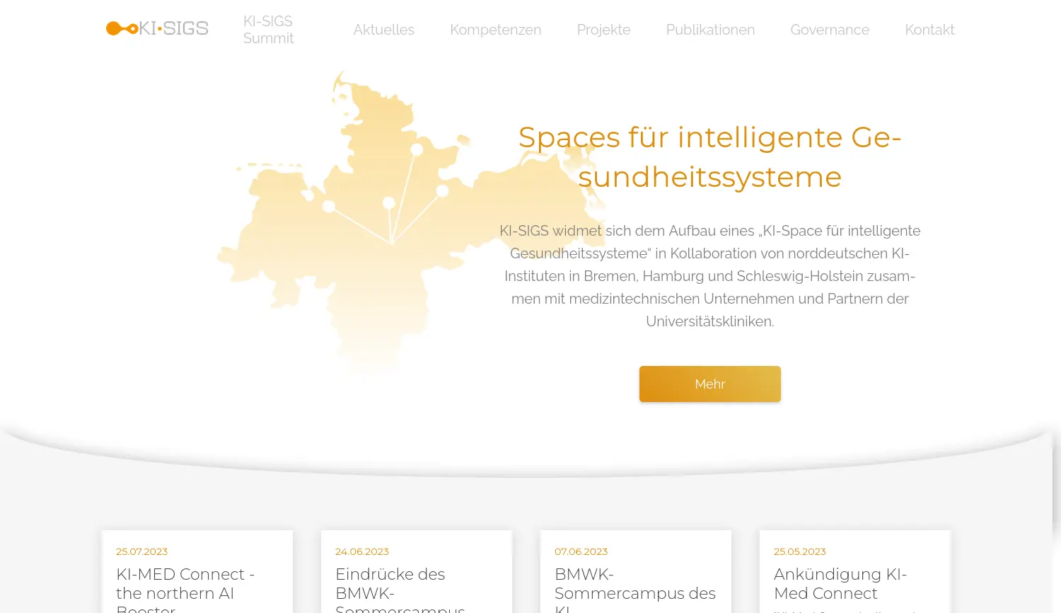 Website-Screenshot von KI-SIGS
