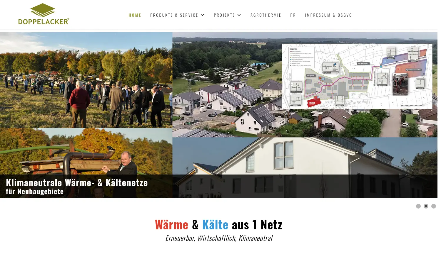 Website-Screenshot von Doppelacker