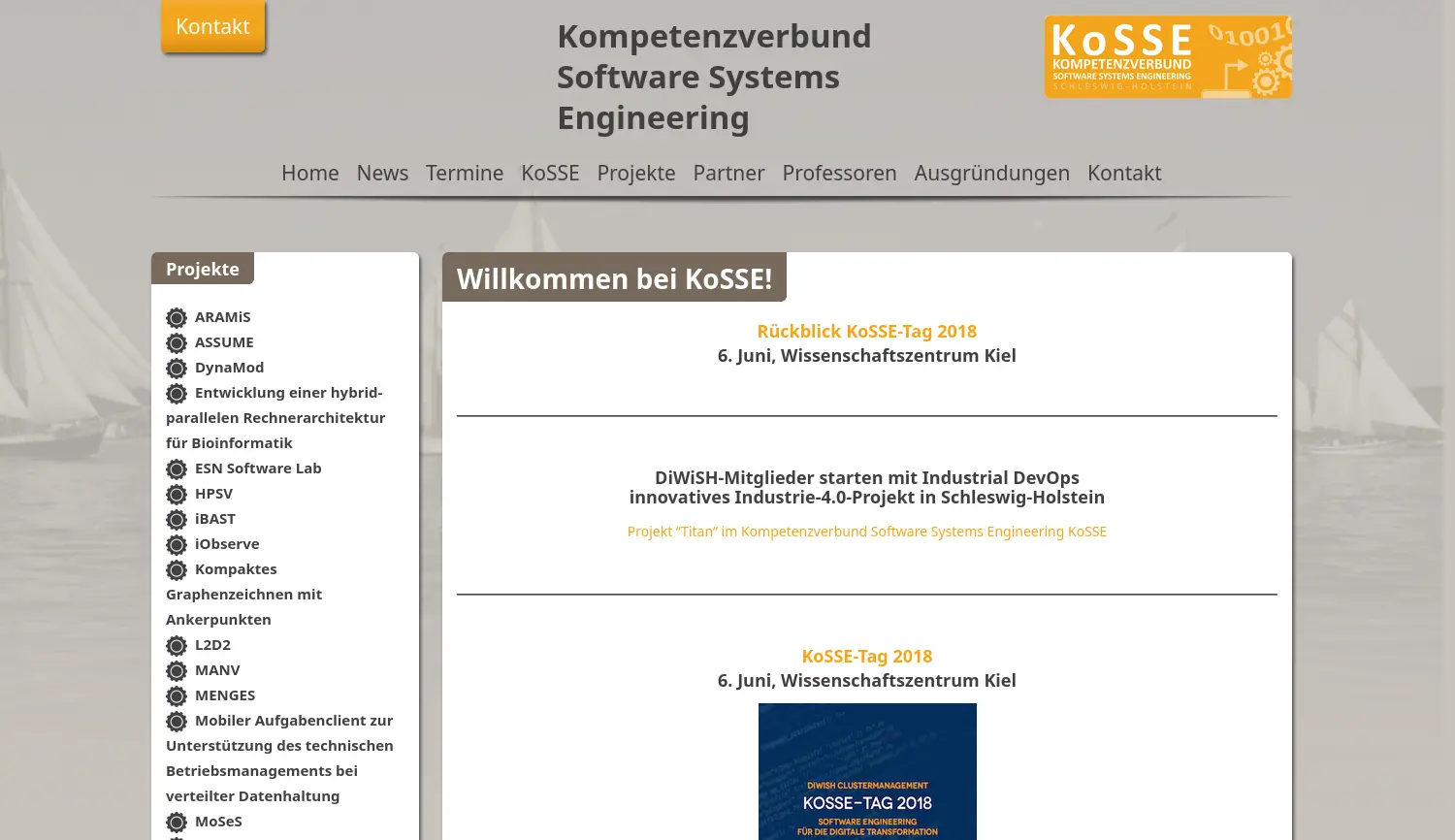 Website-Screenshot von KoSSE