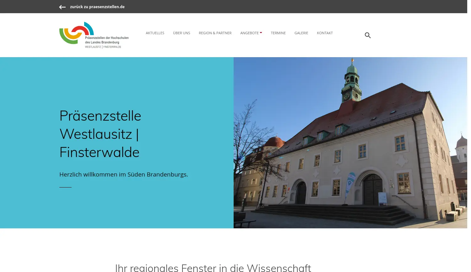 Website-Screenshot von Präsenzstelle Finsterwalde