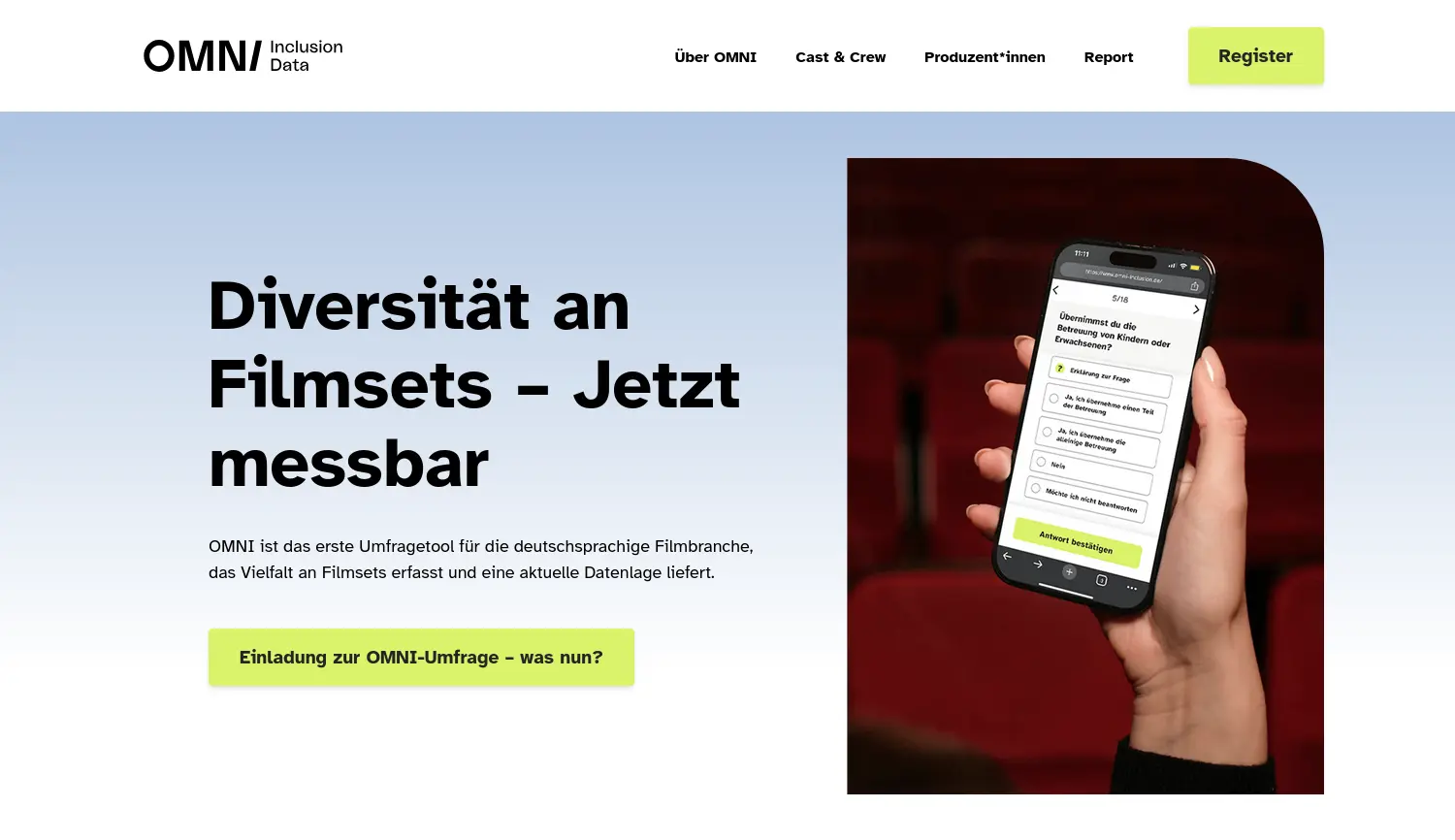 Website-Screenshot von OMNI