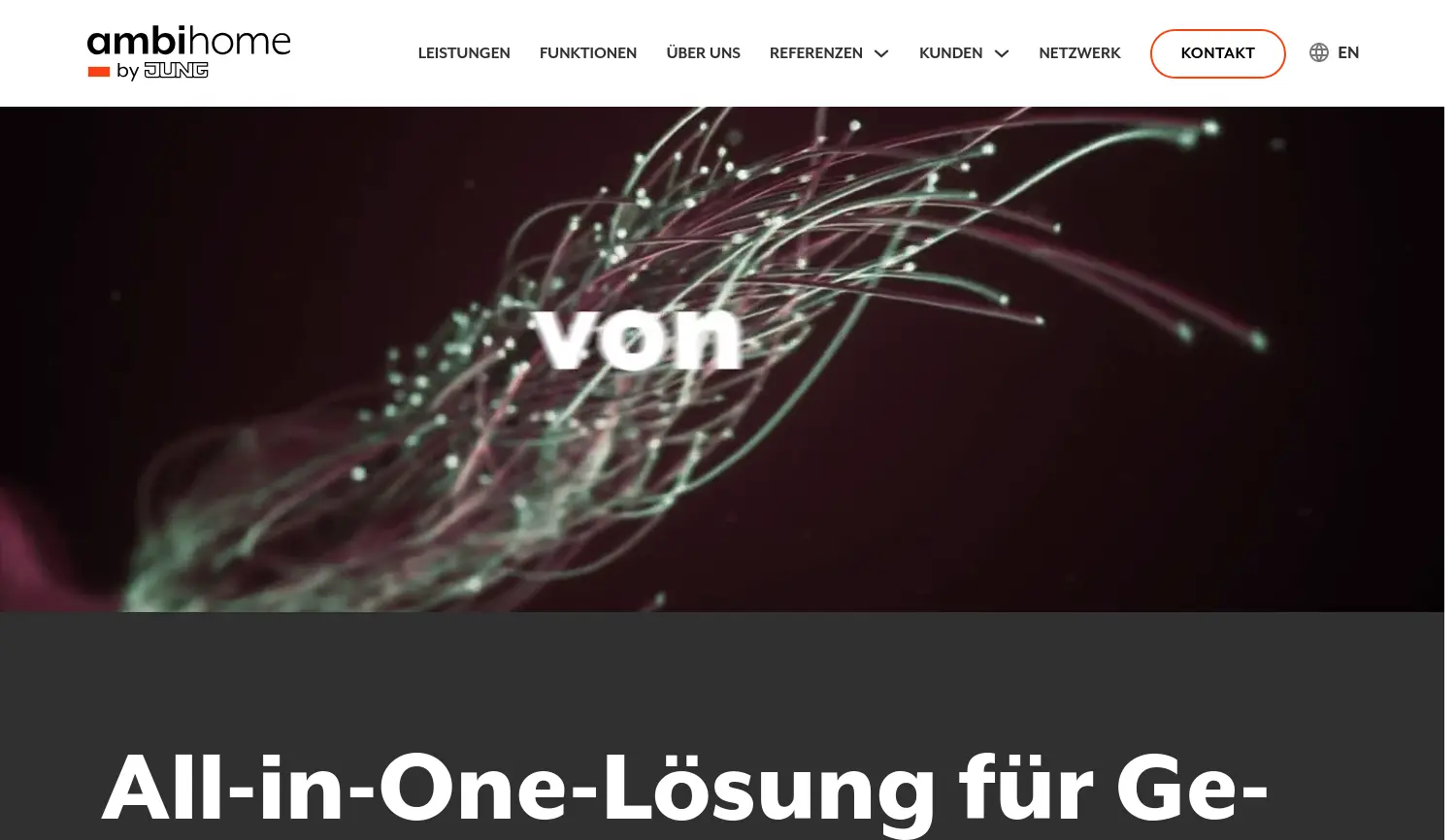 Website-Screenshot von ambiHome
