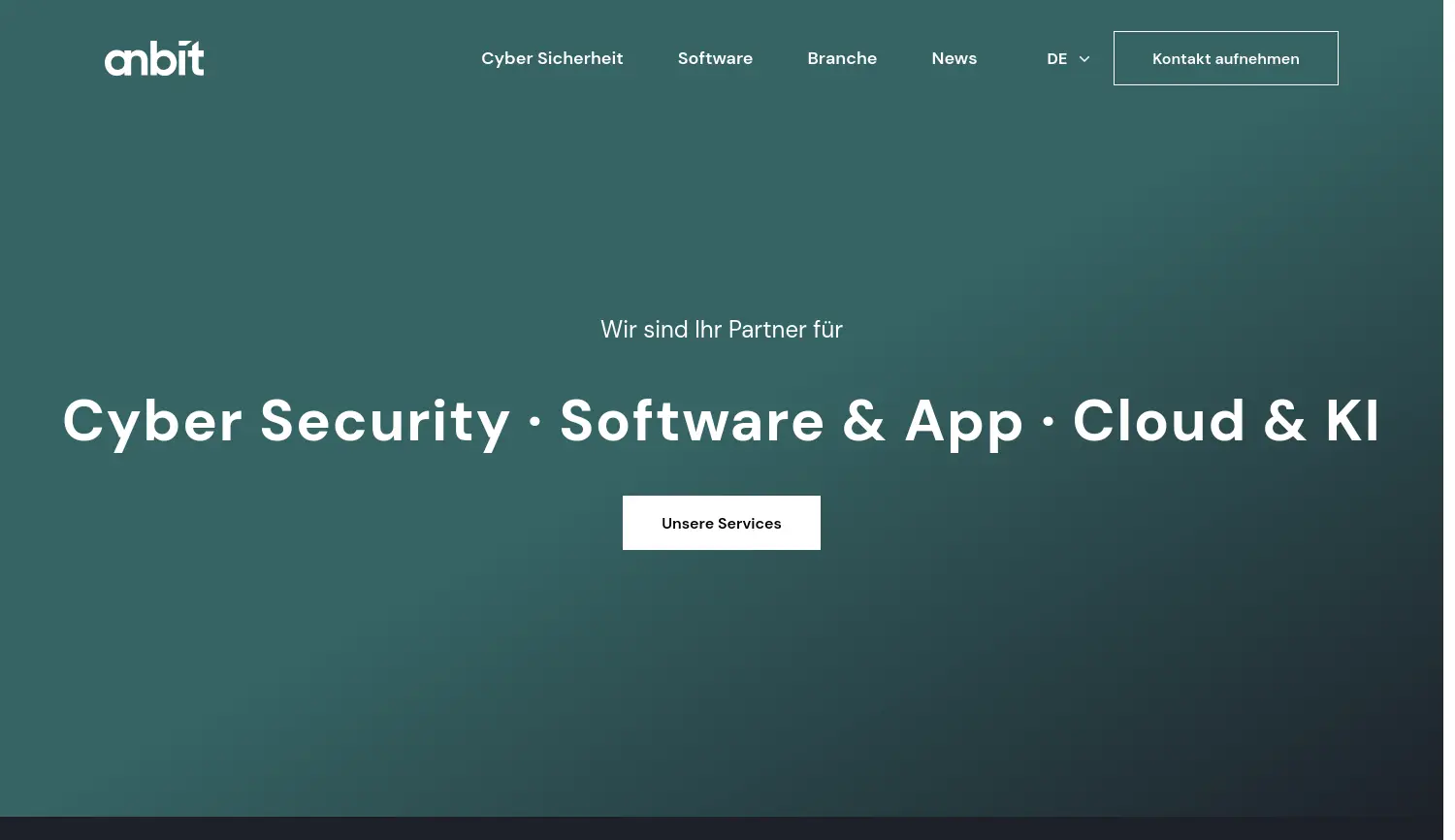 Website-Screenshot von anbit