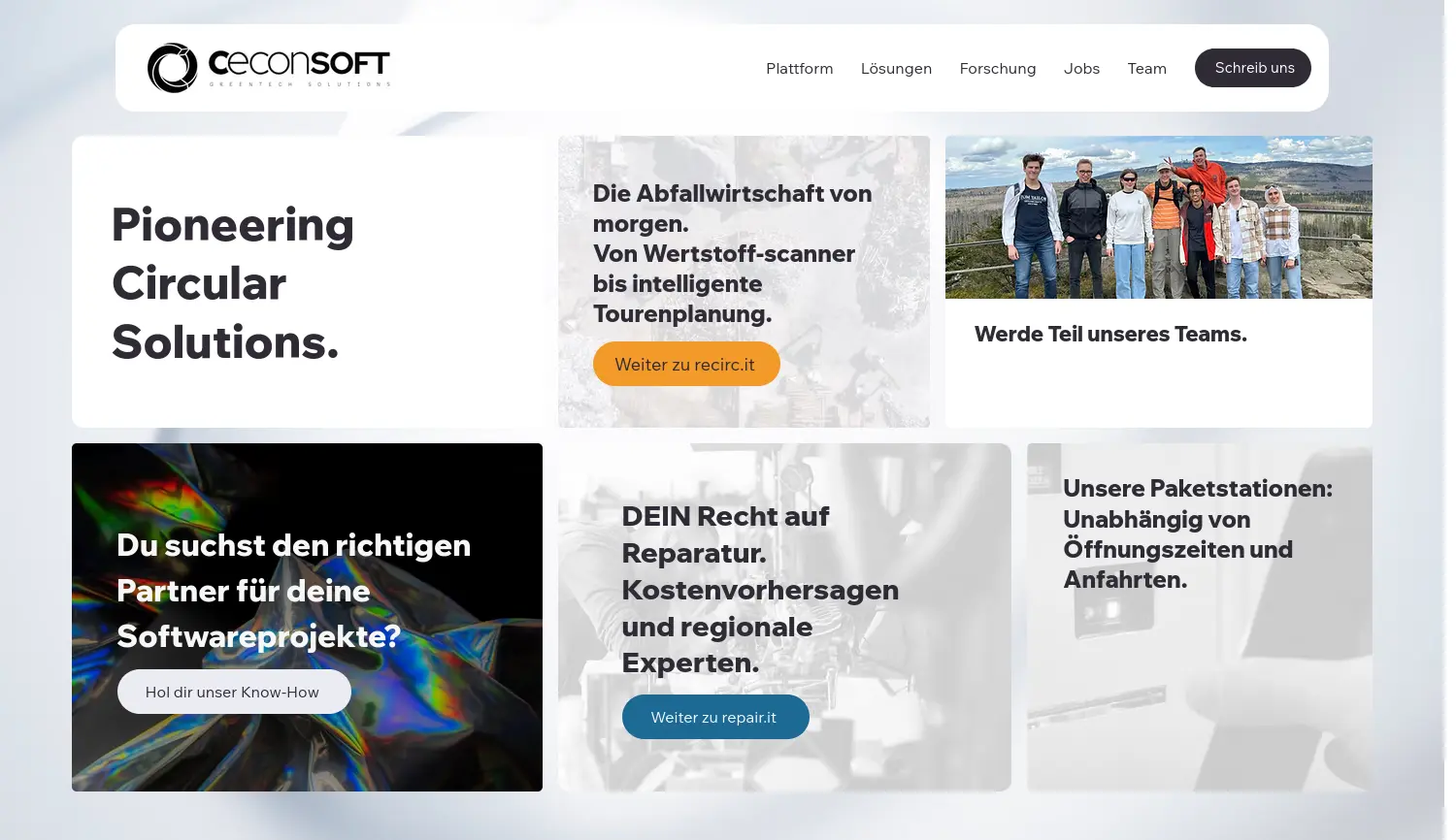 Website-Screenshot von ceconsoft