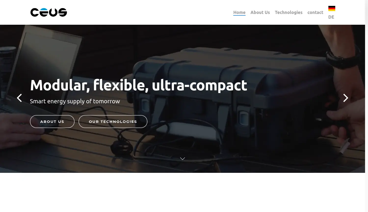 Website-Screenshot von CEUS
