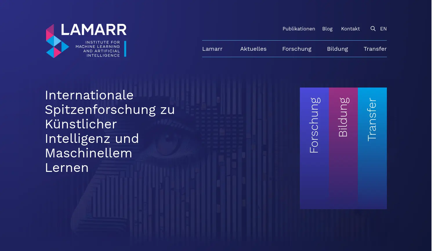 Website-Screenshot von Lamarr Institute