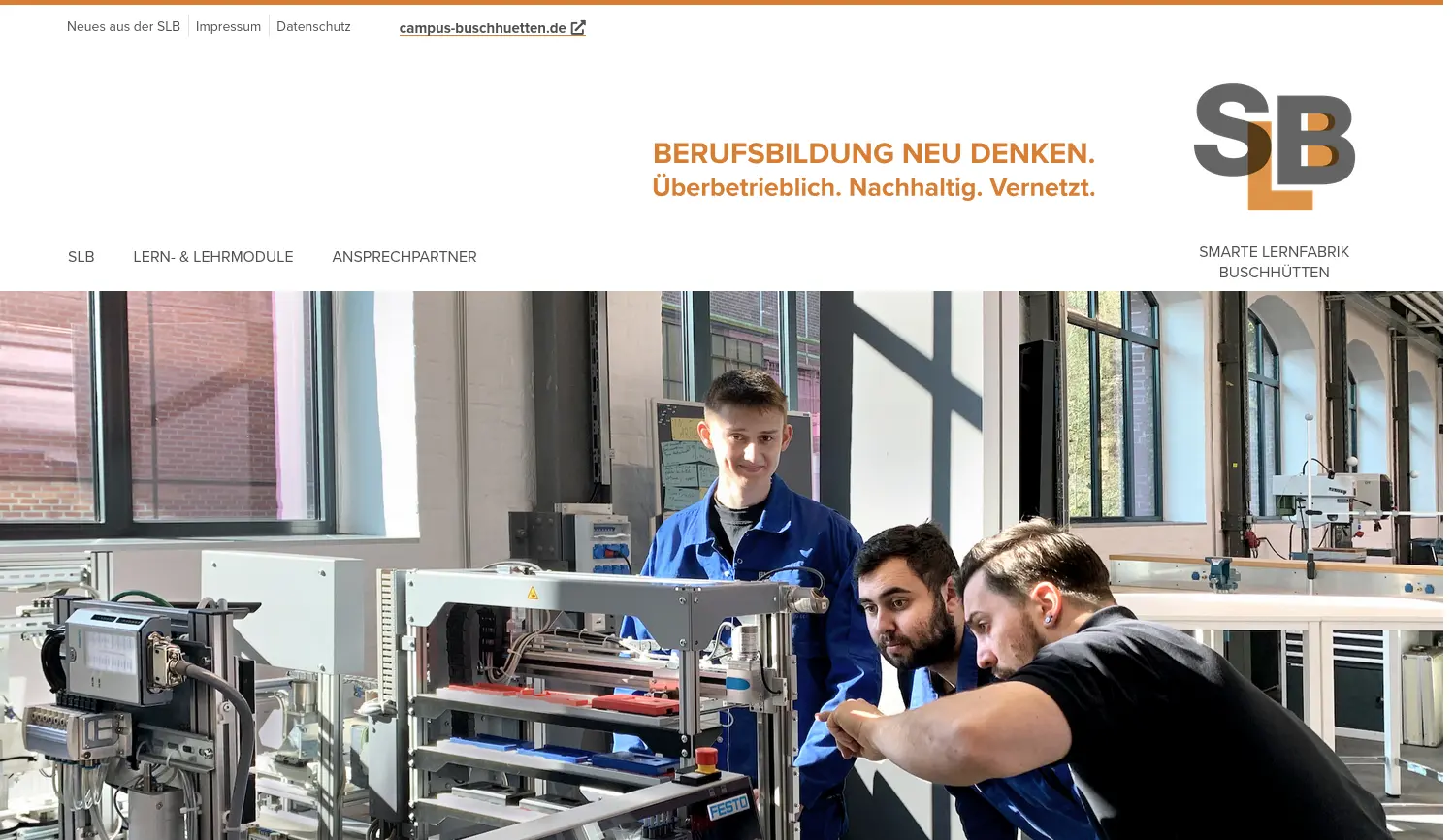 Website-Screenshot von SLB Smarte Lernfabrik Buschhütten