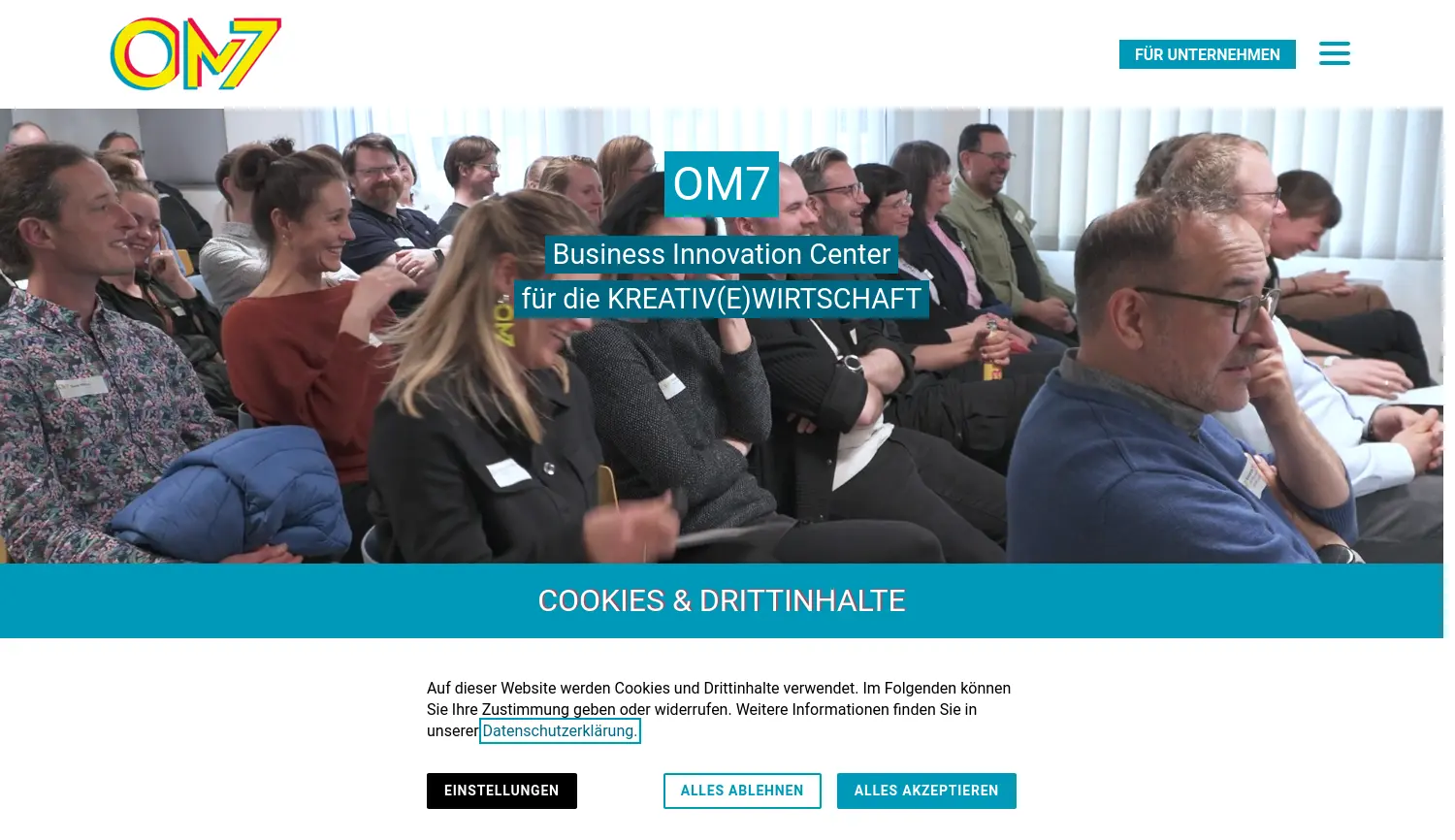 Website-Screenshot von OM7