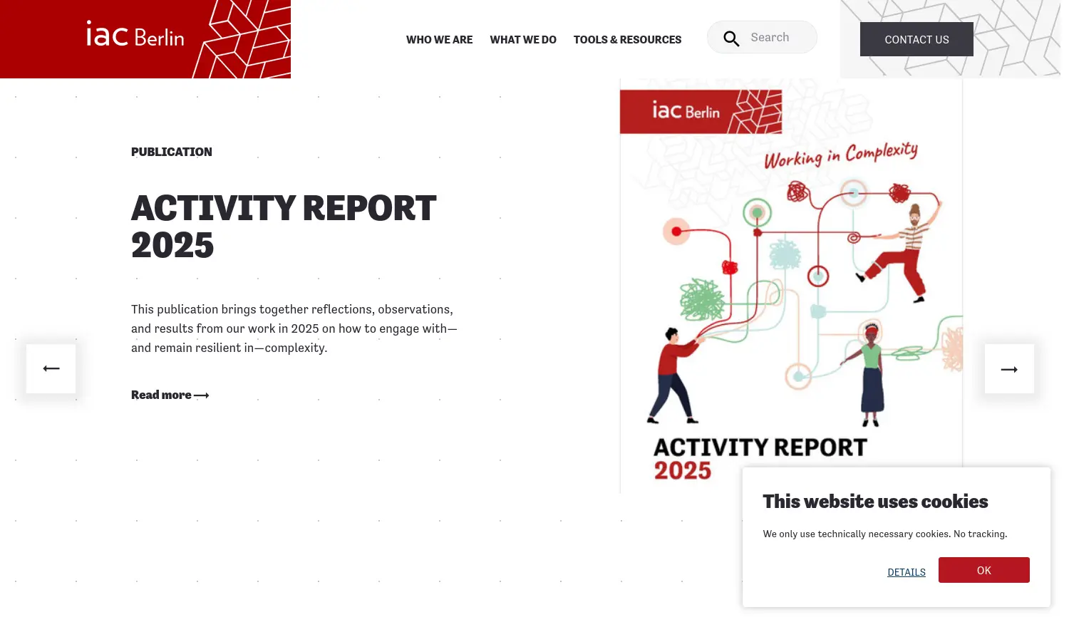 Website-Screenshot von iac Berlin