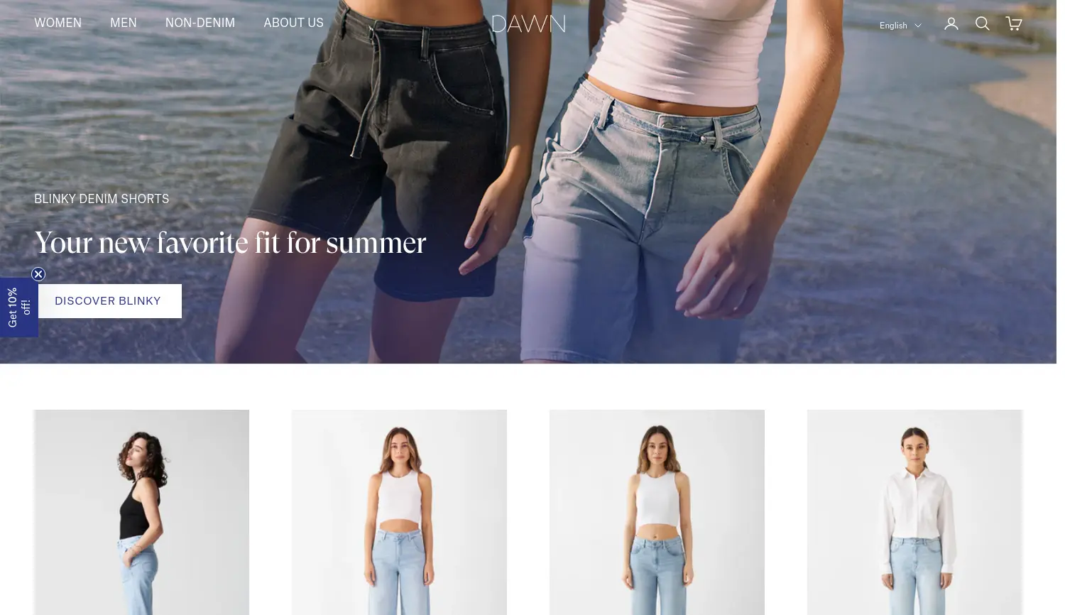 Website-Screenshot von DAWN