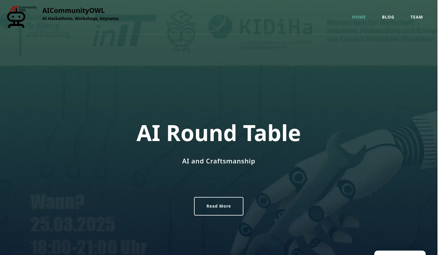 Website-Screenshot von AICommunityOWL