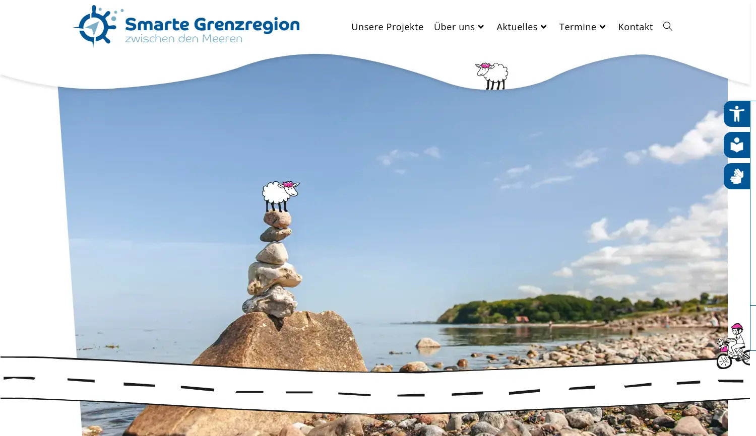 Website-Screenshot von Smarte Grenzregion