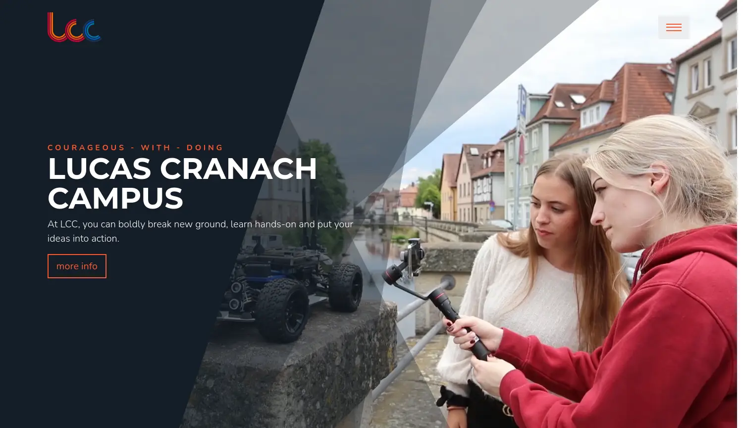 Website-Screenshot von Lucas-Cranach-Campus