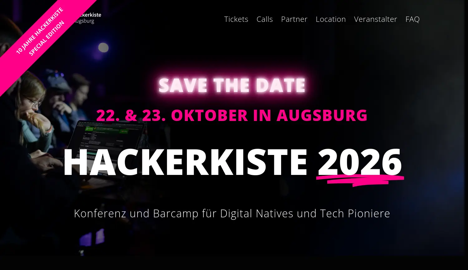 Website-Screenshot von Hackerkiste