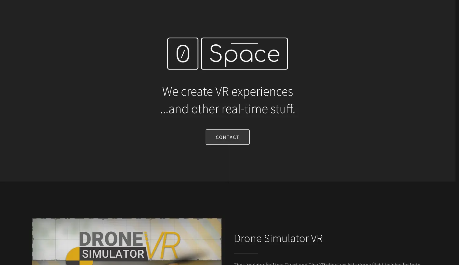Website-Screenshot von 0space Studios